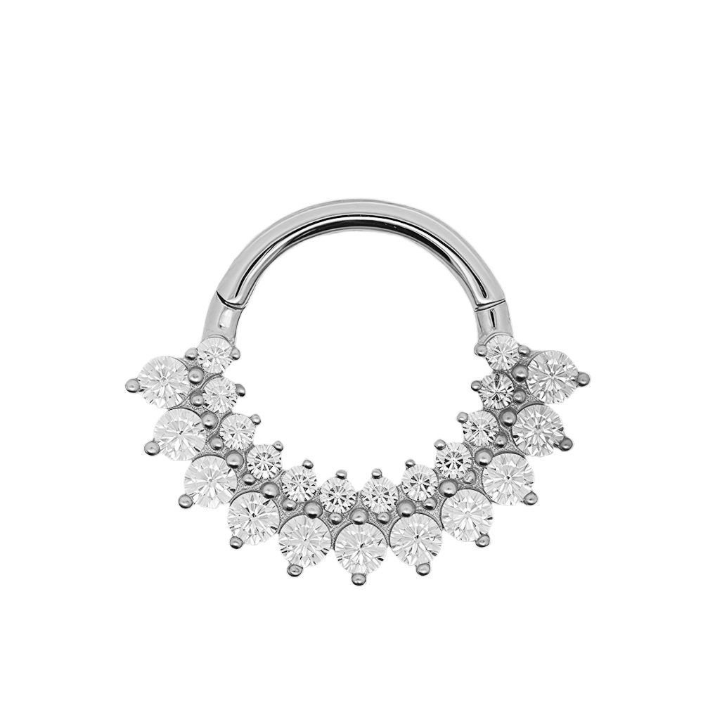 14K Solid Gold Lab Diamond Luxe Cluster Clicker - Image 2