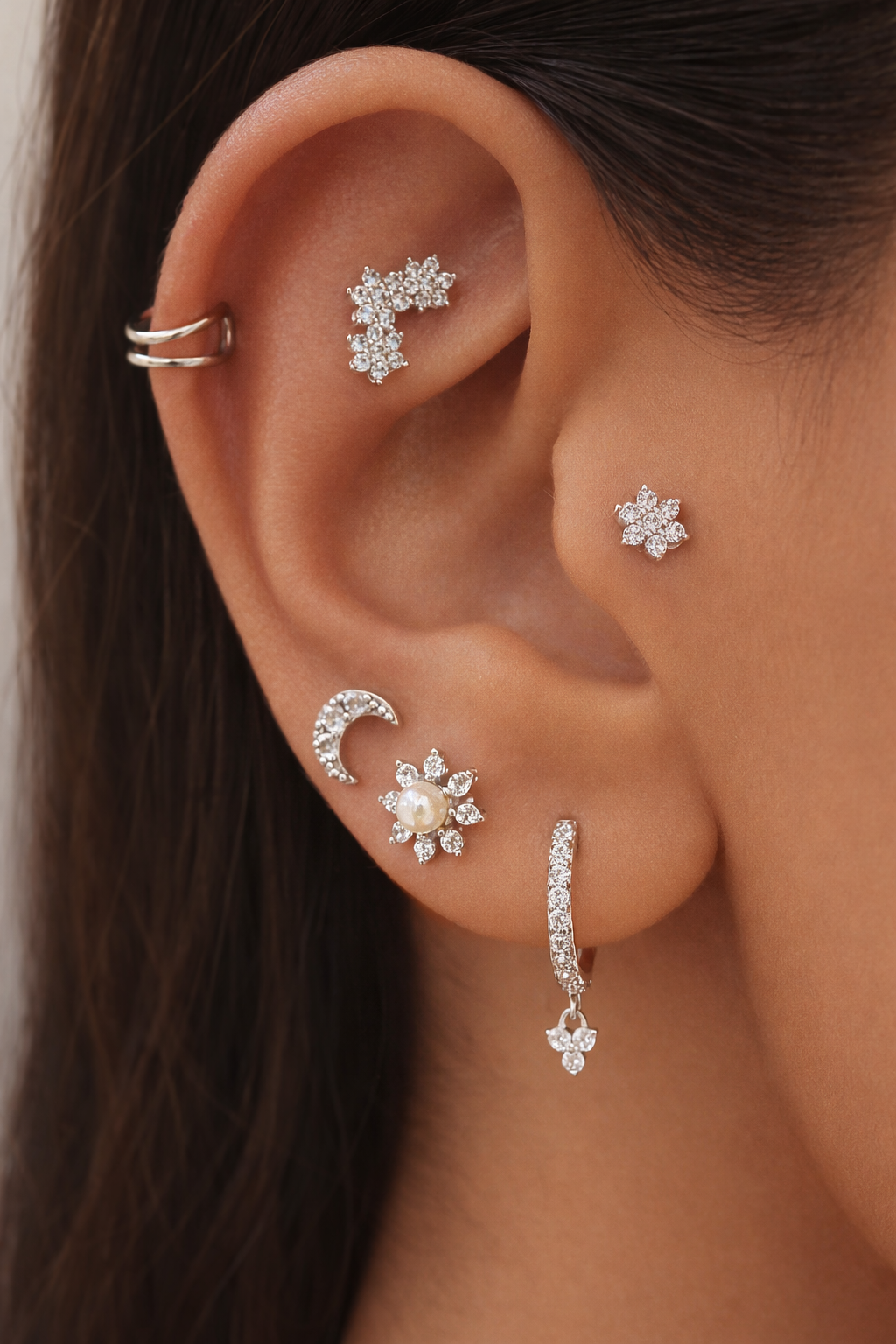 14K Gold Bloom Luxe Lab Diamond Earring - Image 2