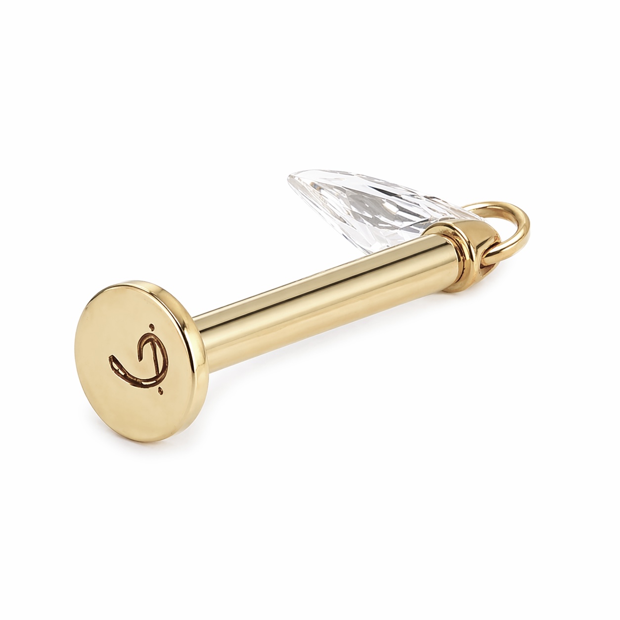 18K Gold Natural Diamond Drop Labret - Image 5