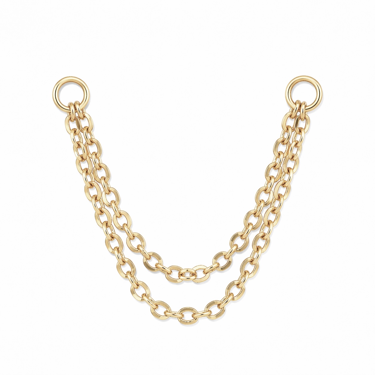 14K Gold Double Connecting Chain