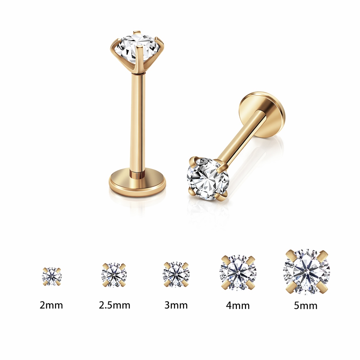 Premium Titanium Classic Crystal Solitaire