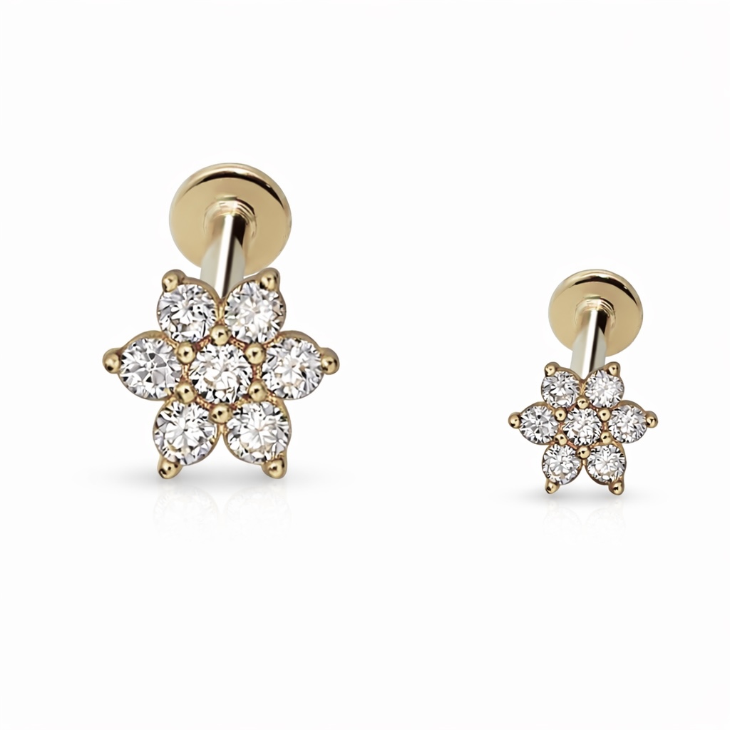 14K Gold Bloom Luxe Lab Diamond Earring