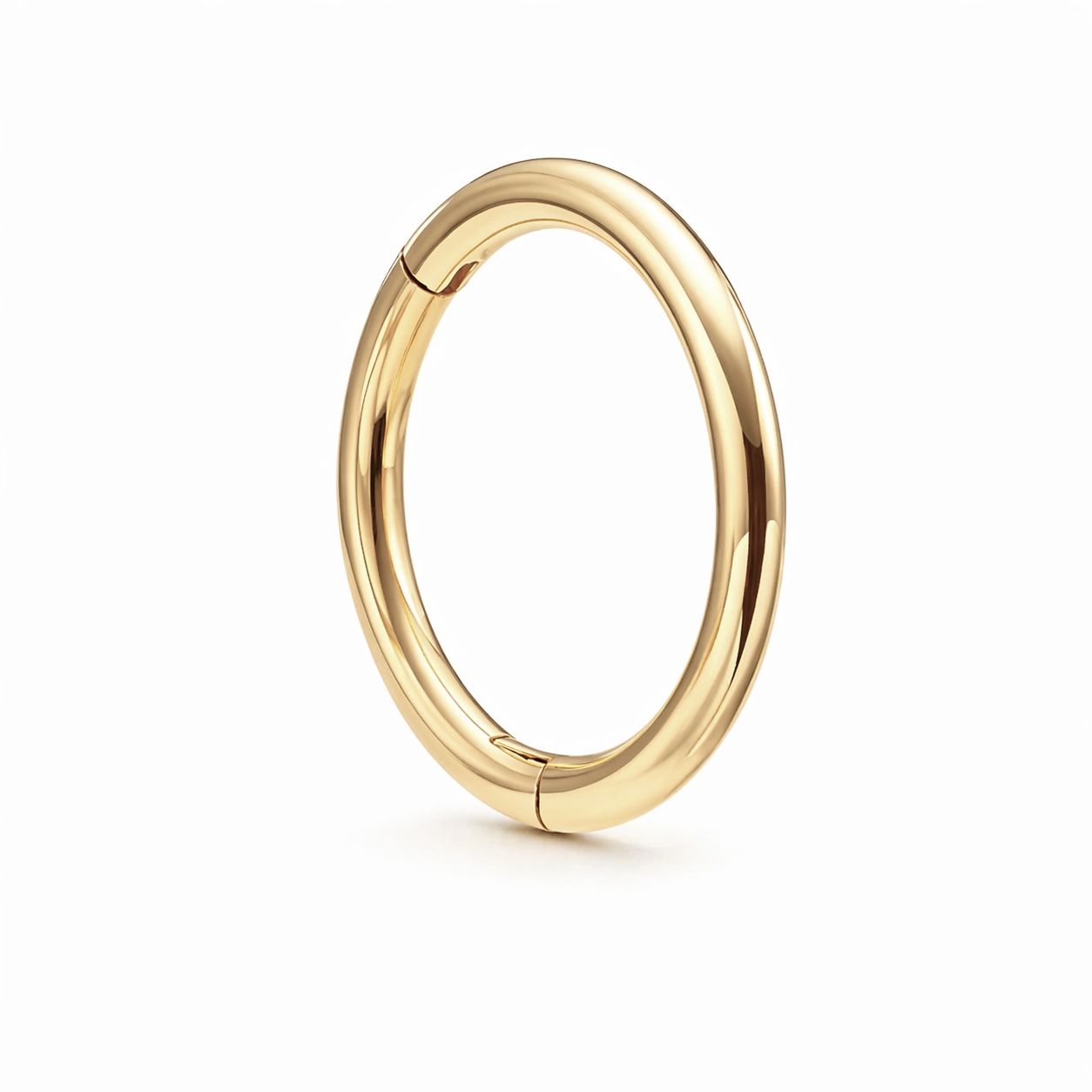 14K Solid Gold Classic Clicker Hoop - Image 3