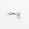 14K Gold Luxe Marquise Curve Lab Diamond