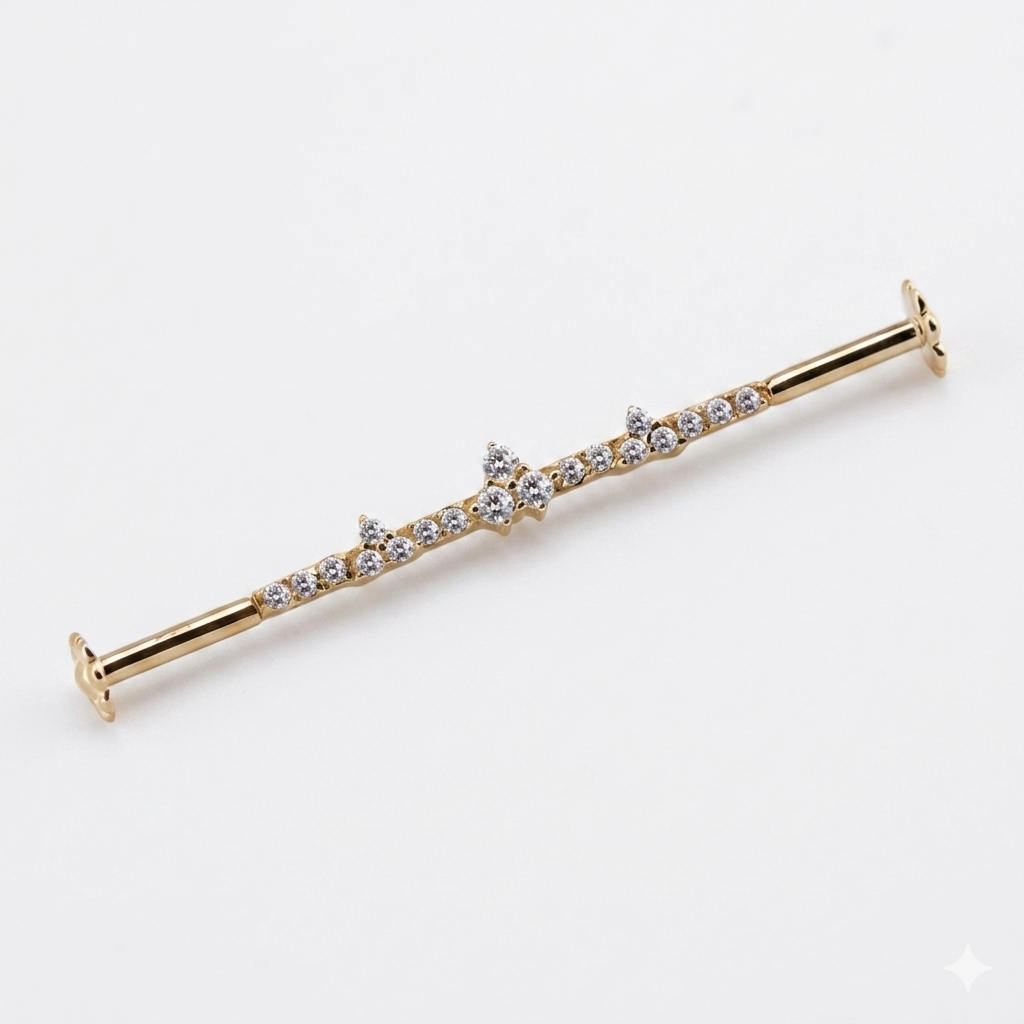 14K Gold Luxe Diamond Line Industrial
