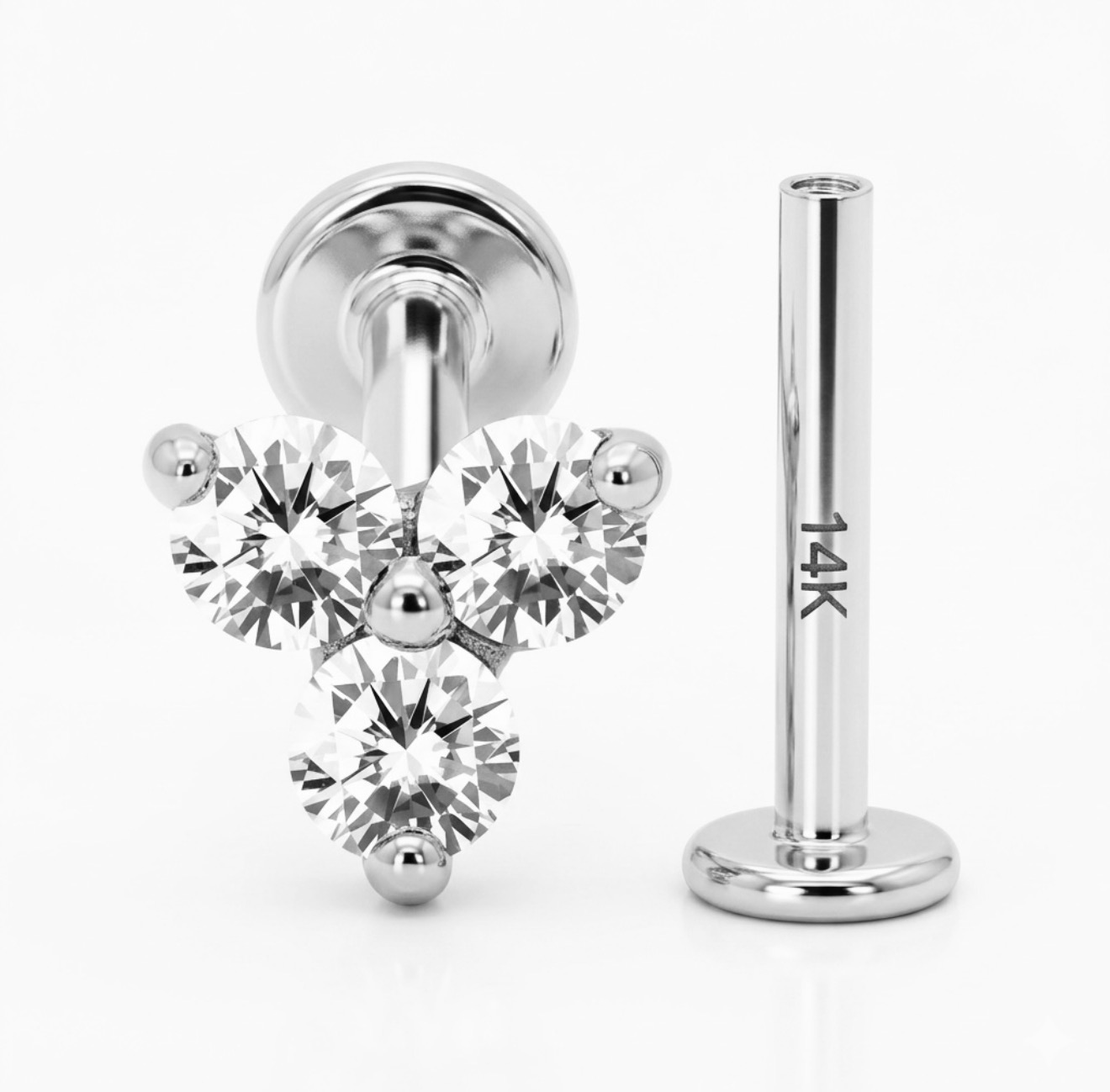 14K Gold Luxe Triangle Cluster - Image 3