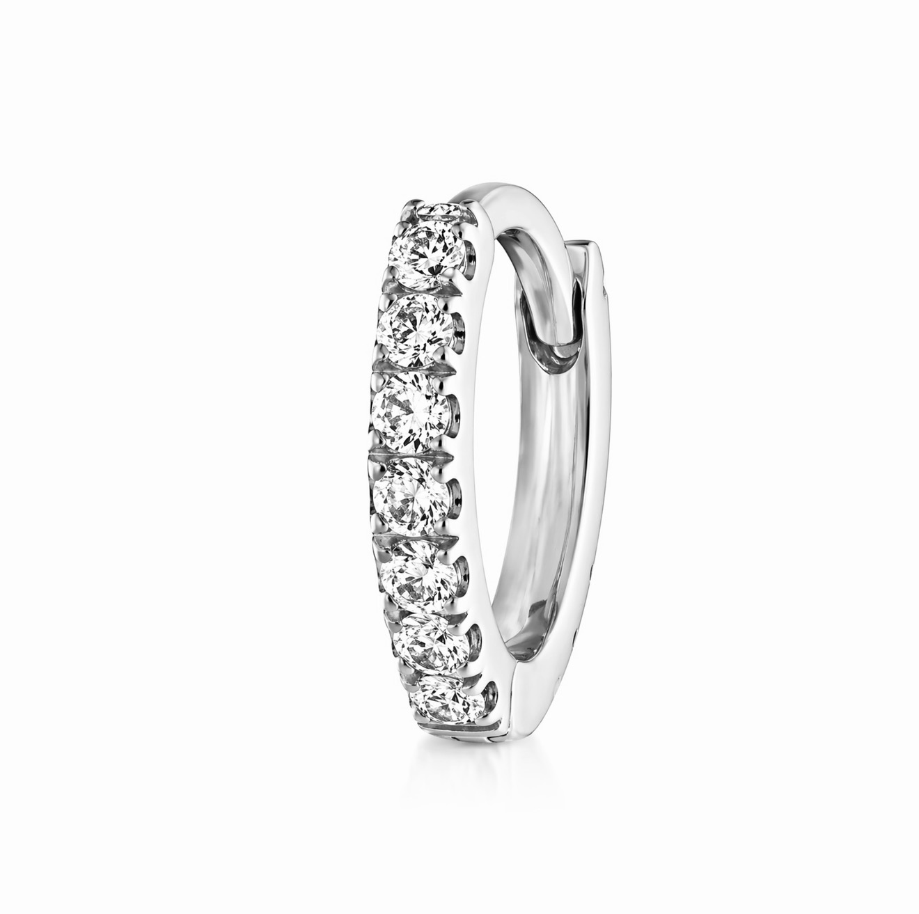 18K Gold Natural Diamond Luxe Clicker Hoop - Image 2