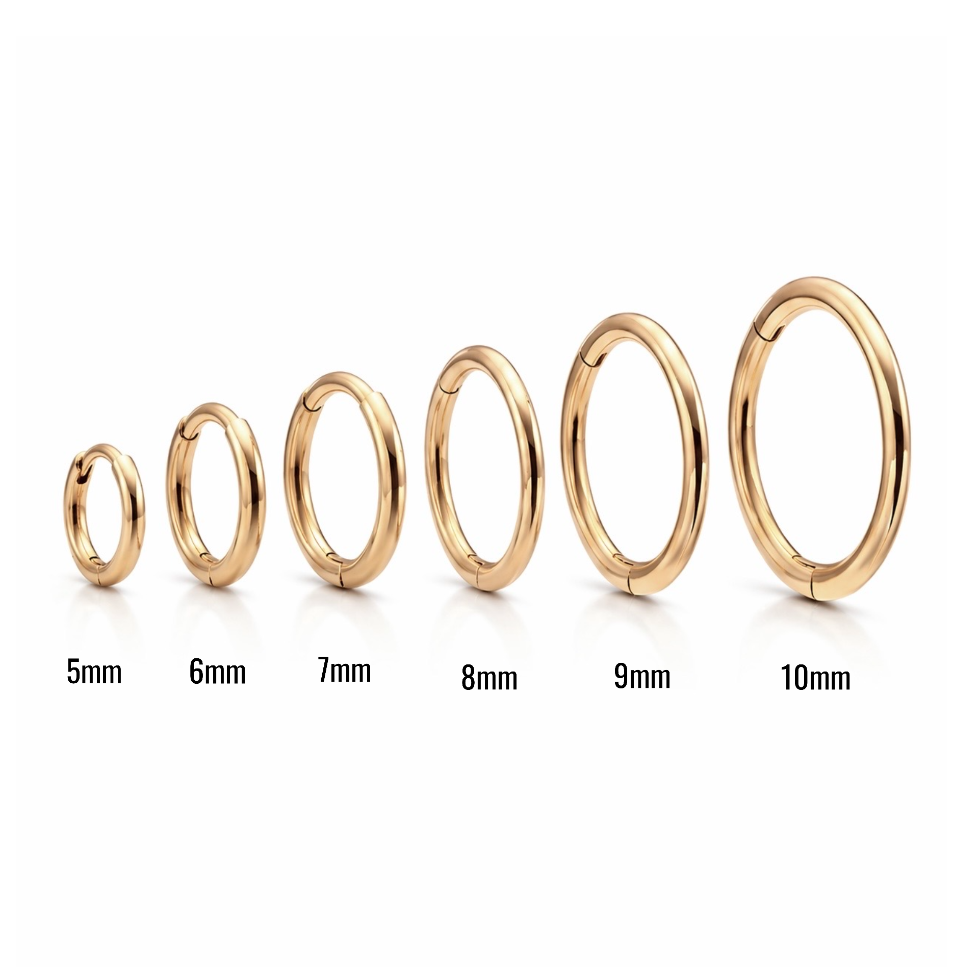 14K Solid Gold Classic Clicker Hoop