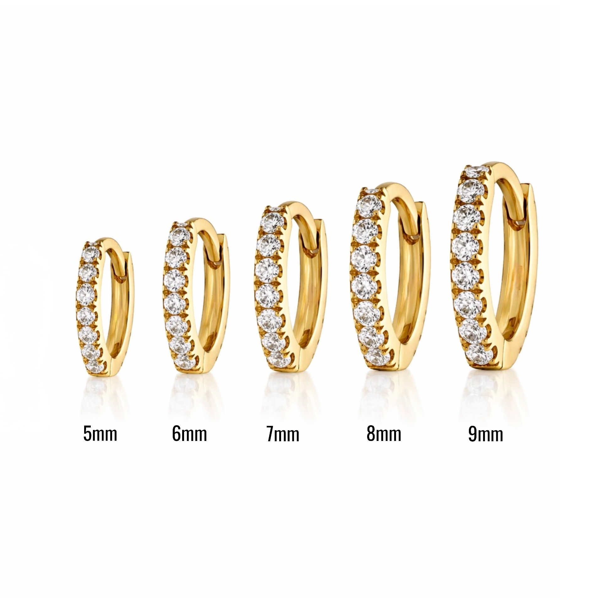18K Gold Natural Diamond Luxe Clicker Hoop